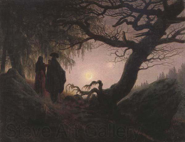 Caspar David Friedrich Man and Woman Contemplating the Moon (mk43) Spain oil painting art